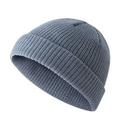 OneChance Strickmütze für Herren und Damen,Weiche Winter Mütze,Warme Beanie Mütze,Unisex Strickmütze für Winter und Herbst Hellgrau von OneChance