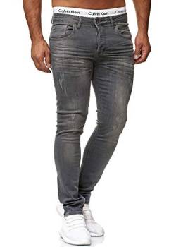 OneRedox Designer Herren Jeans Hose Slim Fit Jeanshose Basic Stretch 609 Steel Grey Used 29/32 von OneRedox