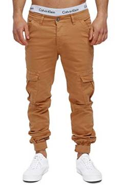 OneRedox Herren Chino Pants Jeans Joggchino Hose Jeanshose Skinny Fit Modell H-3408 Beige 36 von OneRedox