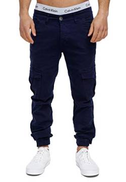 OneRedox Herren Chino Pants Jeans Joggchino Hose Jeanshose Skinny Fit Modell H-3408 Navy 33 von OneRedox