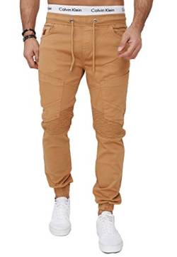 OneRedox Herren Chino Pants Jeans Joggchino Hose Jeanshose Skinny Fit Modell H-3411 Beige 32 von OneRedox