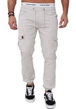 OneRedox Herren Chino Pants Jeans Joggchino Hose Jeanshose Skinny Fit Modell H-3412 Altweiß 36 von OneRedox
