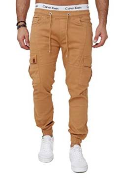 OneRedox Herren Chino Pants Jeans Joggchino Hose Jeanshose Skinny Fit Modell H-3412 Beige 31 von OneRedox