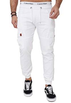 OneRedox Herren Chino Pants Jeans Joggchino Hose Jeanshose Skinny Fit Modell H-3412 Weiß 38 von OneRedox