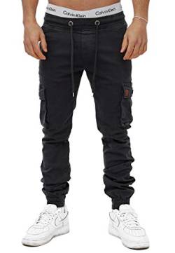 OneRedox Herren Chino Pants Jeans Joggchino Hose Jeanshose Skinny Fit Modell H-3413 Antrazit 31 von OneRedox