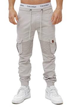 OneRedox Herren Chino Pants Jeans Joggchino Hose Jeanshose Skinny Fit Modell H-3414 Altweiß 31 von OneRedox