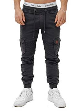 OneRedox Herren Chino Pants Jeans Joggchino Hose Jeanshose Skinny Fit Modell H-3414 Antrazit 32 von OneRedox