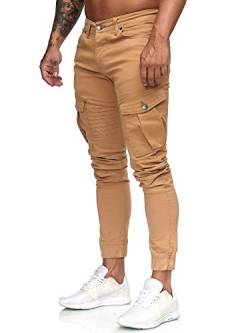 OneRedox Herren Jogg Chinos Stoffhose Chinohose Sport Modell 1923 Beige 30 von OneRedox