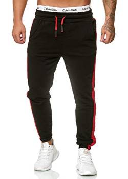 OneRedox Herren Jogging Hose Jogger Streetwear Sporthose Modell 1211 Schwarz S von OneRedox