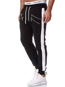 OneRedox Herren Jogging Hose Jogger Streetwear Sporthose Modell 1313 Schwarz S von OneRedox