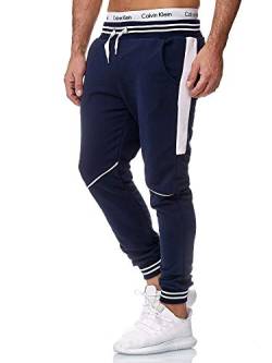 OneRedox Herren Jogging Hose Jogger Streetwear Sporthose Modell 1317 Navy XL von OneRedox