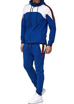 OneRedox Herren Jogginganzug Sportanzug Männer Trainingsanzug Fitness Sporthose und Trainingsjacke Modell 1148 (XS, Blau) von OneRedox