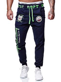 OneRedox Herren Jogginghose Sporthose Männer Trainingshose Sweatpants 601 Navy S von OneRedox