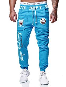 OneRedox Herren Jogginghose Sporthose Männer Trainingshose Sweatpants 601 Türkis S von OneRedox