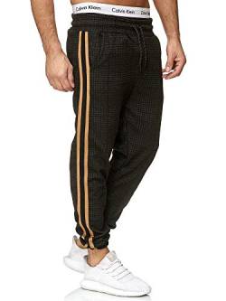 OneRedox Herren | Jogginghose | Trainingshose | Sport Fitness | Gym | Training | Slim Fit | Sweatpants Streifen | Jogging-Hose | Stripe Pants | Modell 1226 (XS, Schwarz Gold) von OneRedox