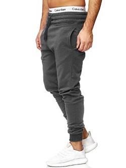 OneRedox Herren | Jogginghose | Trainingshose | Sport Fitness | Gym | Training | Slim Fit | Sweatpants Streifen | Jogging-Hose | Stripe Pants | Modell 5000C (S, Antrazit) von OneRedox