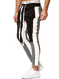 OneRedox Herren | Jogginghose | Trainingshose | Sport Fitness | Gym | Training | Slim Fit | Sweatpants Streifen | Jogging-Hose | Stripe Pants | Modell A10 (XL, Antrazit) von OneRedox