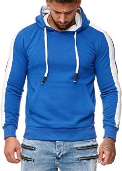 OneRedox Herren Sweatshirt Hoodie Pullover Kapuzenpullover Modell 1212 Blau S von OneRedox