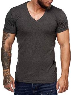 OneRedox Herren T Shirt Poloshirt Polo Longsleeve Kurzarm Shirt Modell 8031 Antrazit XL von OneRedox