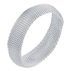Onefeart 925 Sterling Silber Armband Für Frauen Armreif Für Mädchen Mesh Armband 20MM Breite von Onefeart