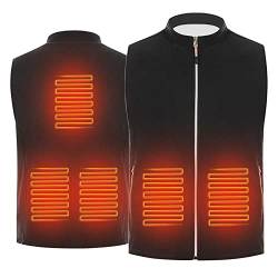 Heizweste Dünn Damen Herren, Heizjacke Usb , Wärmeweste Elektrisch, Weste Unisex Mit Heizung Temperatur Einstellbar, Warme Heated Vest Maschinenwäsche Für Outdoor Camping Motorrad (Regulär, L) von Oneshlee