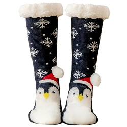 Oneshlee Weihnachtssocken Damen Herren, Kuschelsocken Weihnachten, Weihnachts Socken Geschenke Weihnachtsgeschenke Erwachsene, Weihnachtsdeko Zum Aufhängen Kamin Weihnachtsbaum (Pinguin) von Oneshlee