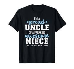 Stolzer Onkel Nichte Spruch Geschenk T-Shirt von Onkel Geschenke