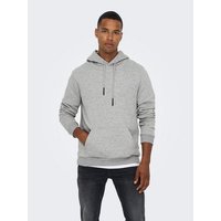 ONLY & SONS Hoodie Weicher Kapuzen Pullover Basic Hoodie ONSCERES 5425 in Grau-2 von Only & Sons