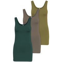 ONLY Tanktop Live Love (3-tlg) Lange Tops, elastische Baumwollqualität von Only