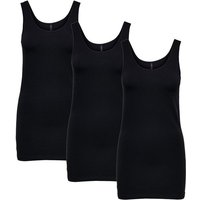 ONLY Tanktop ONLY 3er Pack Damen Top Live Love Long Basic Tank Tops von Only