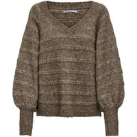 ONLY V-Ausschnitt-Pullover (1-tlg) Drapiert/gerafft von Only