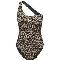 Only Badeanzug - Onltassy One Shoulder Swimsuit - XS bis XL - für Damen - Größe S - leopard von Only