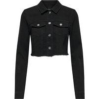 Only Jeansjacke - Onlwonder LS Cropped DNM Jacket NOOS - XS bis L - für Damen - Größe XS - schwarz von Only