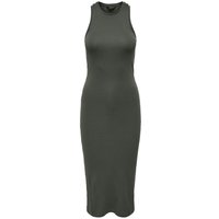 Only Kleid knielang - Onlbelfast S/L Midi Dress JRS NOOS - XS bis XL - für Damen - Größe XL - oliv von Only