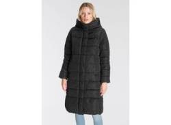 Steppmantel ONLY "ONLTINA PUFFER X LONG COAT OTW" Gr. L (40), schwarz (black) Damen Mäntel Übergangsmäntel von Only