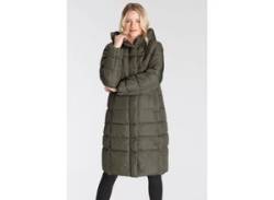 Steppmantel ONLY "ONLTINA PUFFER X LONG COAT OTW" Gr. M (38), grün (kalamata) Damen Mäntel Übergangsmäntel von Only