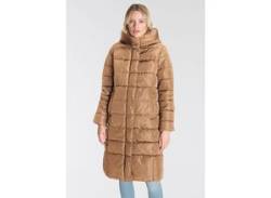 Steppmantel ONLY "ONLTINA PUFFER X LONG COAT OTW" Gr. S (36), braun (toasted coconut) Damen Mäntel Übergangsmäntel von Only