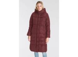 Steppmantel ONLY "ONLTINA PUFFER X LONG COAT OTW" Gr. XS (34), rot (port royale) Damen Mäntel Übergangsmäntel von Only