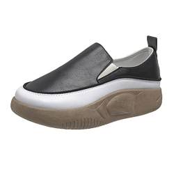 Onsoyours Damen Schuhe Schaukelschuhe Slip On Plattform Einfarbig Casual Sportschuhe Freizeitschuhe Plateau Sneakers Laufschuhe A Schwarz 36 EU von Onsoyours