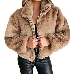 Onsoyours Damen Winterjacke Warme Mantel Mit Kapuze Plus Samt Warme Wintermantel Lange Jacke Winter Coat Schlanke Outwear Daunenmantel Winterparka Steppjacke Outdoor Kapuzenjacke Khaki 2XL von Onsoyours