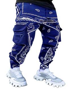 Onsoyours Jogger Cargo Herren Hosen Chino Jeans Fitness Sport Trekking Stretch Freitzeithose Streetwear Hosen A Dunkelblau L von Onsoyours