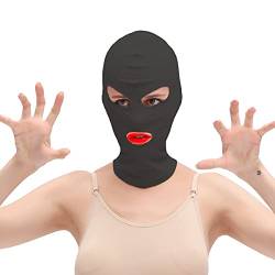 OnundOn Kopfmaske Fetisch Augenmaske Bondage Maske SM Sex Fetisch Spielzeug Maske mit Augen und Mund öffnen von OnundOn