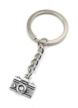 Onwomania Kamera Cam Photografie Schlüsselanhänger Metall Glücksbringer in Alu Geschenkbox, ideal zum Verschenken von Onwomania