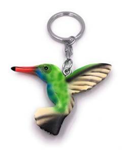 Onwomania - "-Kolibri Vogel Tier Schlüsselanhänger - Holz Glücksbringer ideal als Geschenk z.B. für den besten Freund, die beste Freundin, Mama - Für Männer, Frauen & Kinder von Onwomania