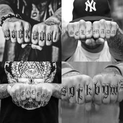 Oottati Waterproof Temporary Tattoo 5 Sheets DIY Finger Gothic Alphabet English Letters Number Dark Black von Oottati
