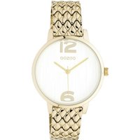 OOZOO Quarzuhr Oozoo Damen Armbanduhr Timepieces Analog, Damenuhr rund, mittel (ca. 38mm) Metallarmband gold von Oozoo