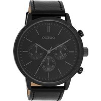OOZOO Quarzuhr Oozoo Herren Armbanduhr Timepieces Analog, Herrenuhr rund, extra groß (ca. 50mm) Lederarmband, Fashion-Style von Oozoo