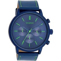 OOZOO Quarzuhr Oozoo Herren Armbanduhr Timepieces Analog, Herrenuhr rund, extra groß (ca. 50mm) Lederarmband, Fashion-Style von Oozoo