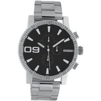 OOZOO Quarzuhr Oozoo Herren Uhr Timepieces C10706, Herrenuhr Edelstahlarmband silber, rundes Gehäuse, groß (ca. 45mm) von Oozoo