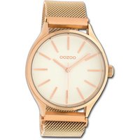 OOZOO Quarzuhr Oozoo Unisex Armbanduhr Timepieces, Damen, Herrenuhr Metallarmband rosegold, rundes Gehäuse, groß (40mm) von Oozoo